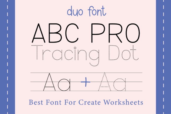 Abc Pro Tracing Dot: A Versatile Sans Serif Font for Crafters and Product Creators