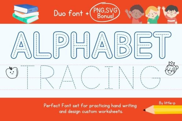 Alphabet Tracing: A Simple Sans Serif Font for Creative Crafters