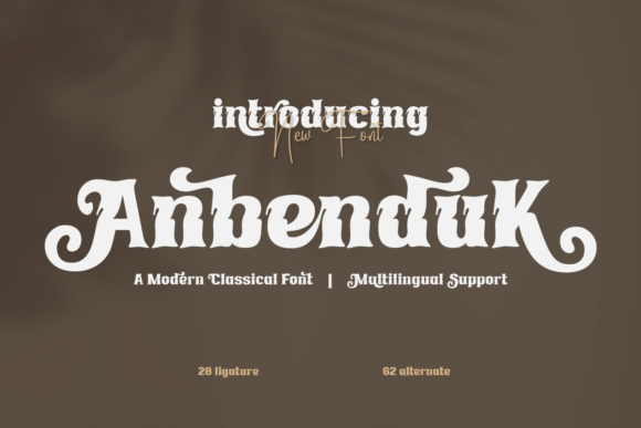 Anbenduk: A Modern Serif Font for Campaign Design