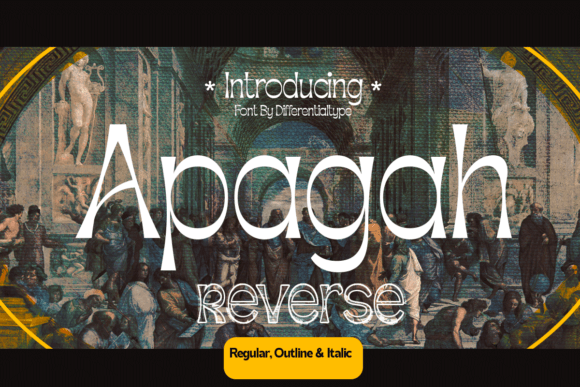 Apagah Reverse: A Serif Font for Bold Branding