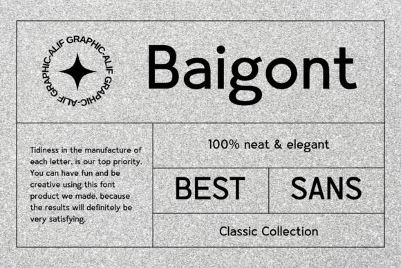 Baigont Font for Modern Campaign Design