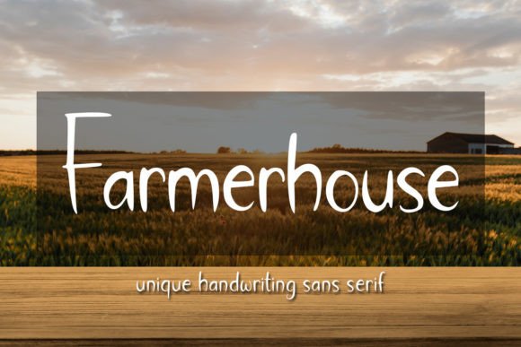 Farmerhouse: A Handwritten Font for Branding Projects