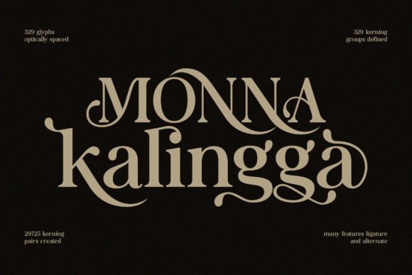 Monna Kalingga: A Serif Font with a Modern Touch